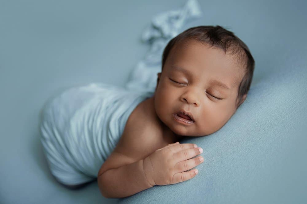 San Jose Newborn Photographer favorite tummy pose